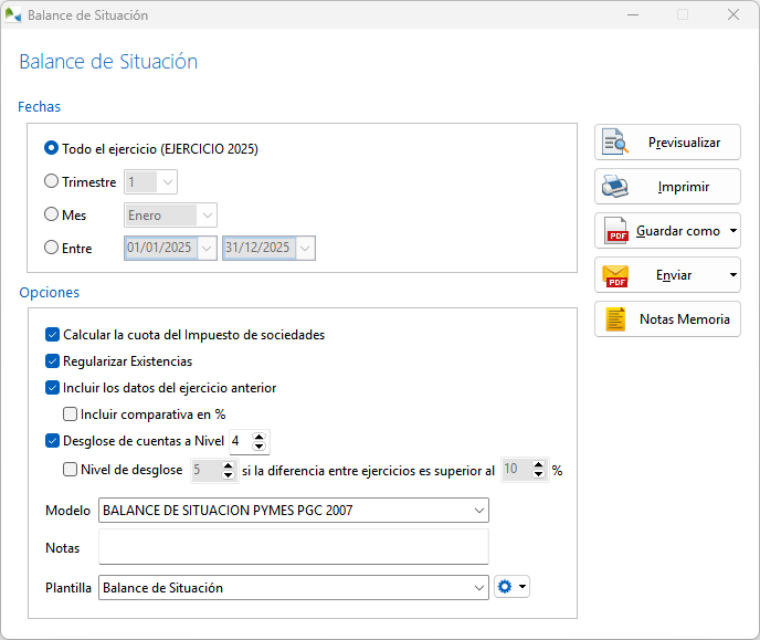 Balance de situación