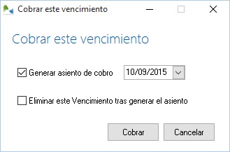 Cobrar este vencimiento