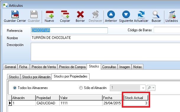 Revise las unidades del stock del lote afectado