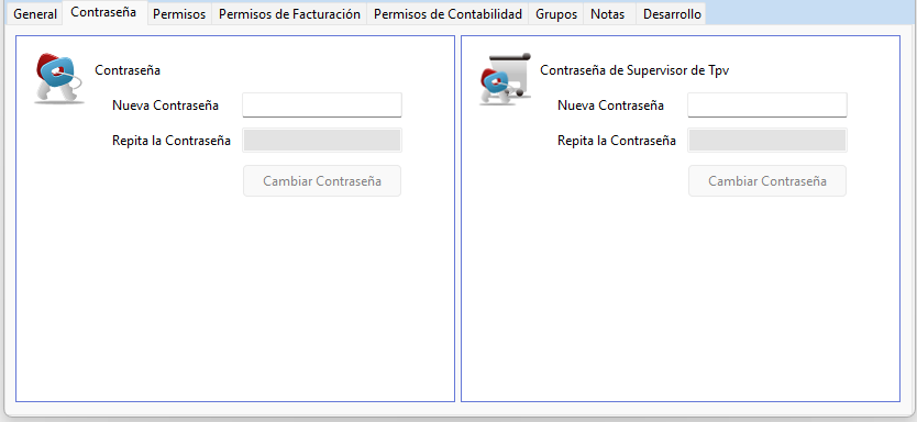 Gestión de contraseñas del usuario
