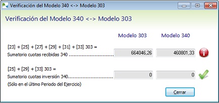 verificacion modelo 303 con 340